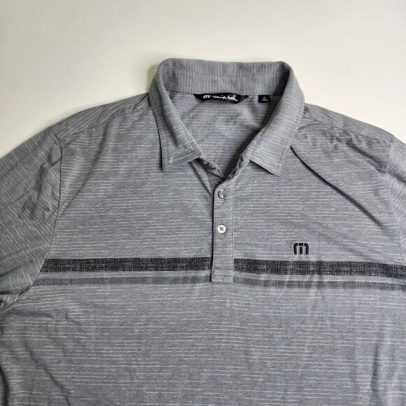 Travis Mathew Heater 2.0 Long Sleeve Polo Shirt Grey Eco Collection Size XL - Picture 3 of 6